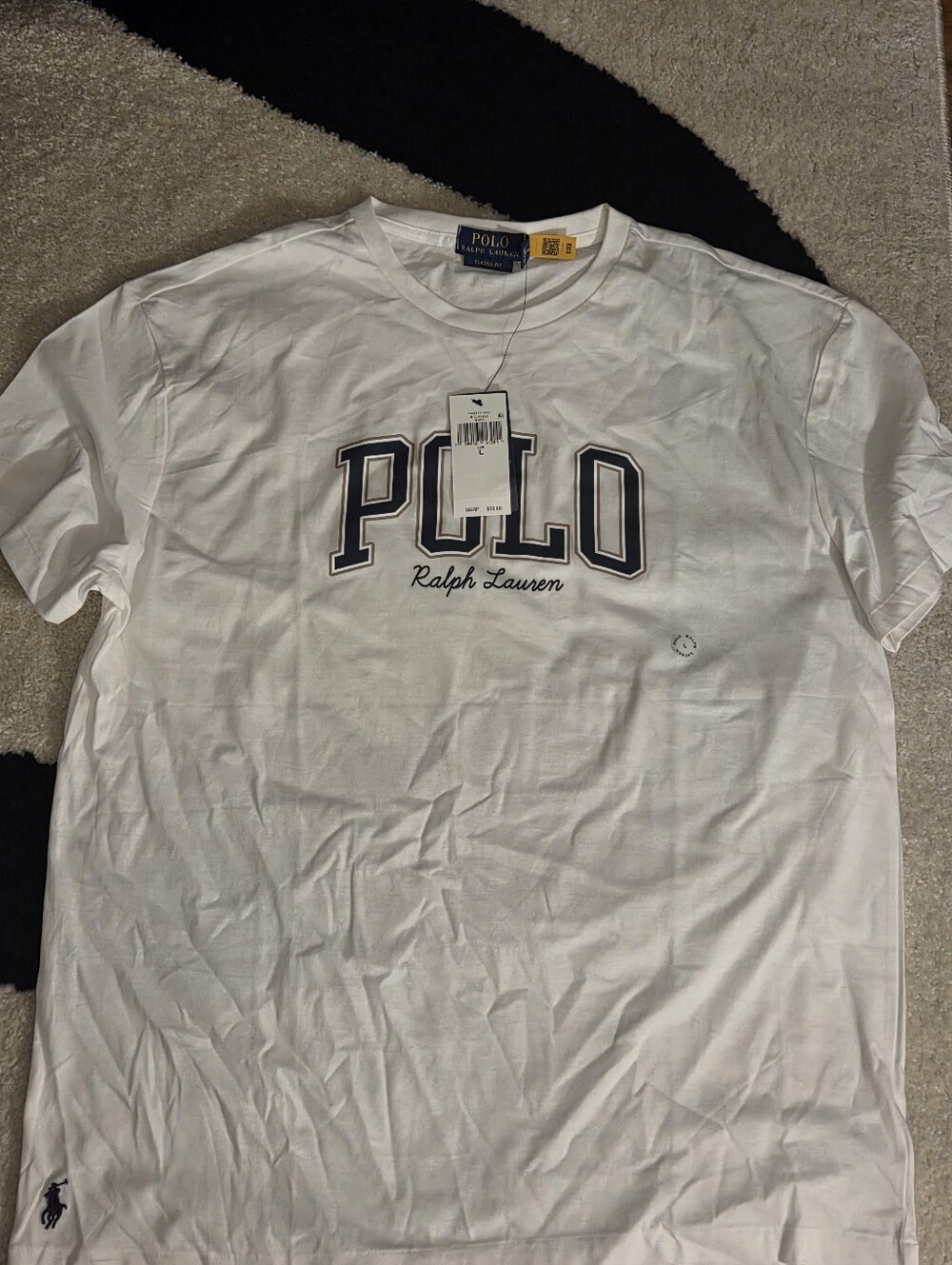 POLO BY RALPH LAUREN GRAPHIC TEE SZ LARGE
